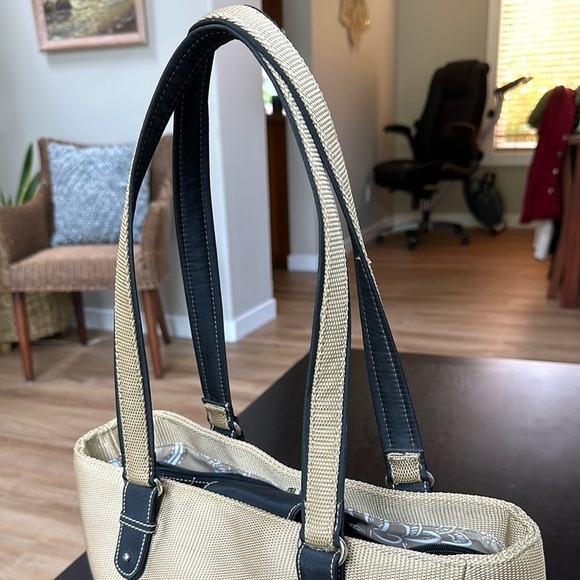 The Sak Cream and Black Shoulder Bags Tote - Picture 6 of 14